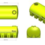 15000L AquaTrans Portable Water Cartage Tank Dimensions